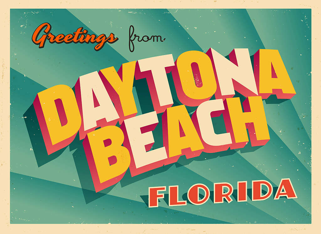 Daytona Beach Vintage Postcard